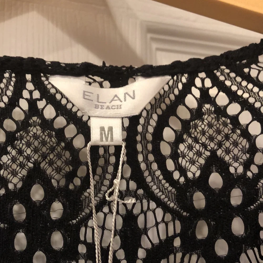 Elan Beach Long Black Lace Cover Up - Picture 8 of 15